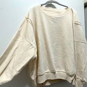 Aerie slouchy oversized cream sweater